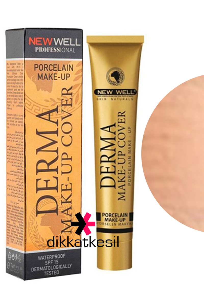 New%20Well%20Derma%20Makeup%20Cover%20Yoğun%20Kapatıcı%20Porselen%20Fondöten%20(Bronze%20Rengi%20No%2002)