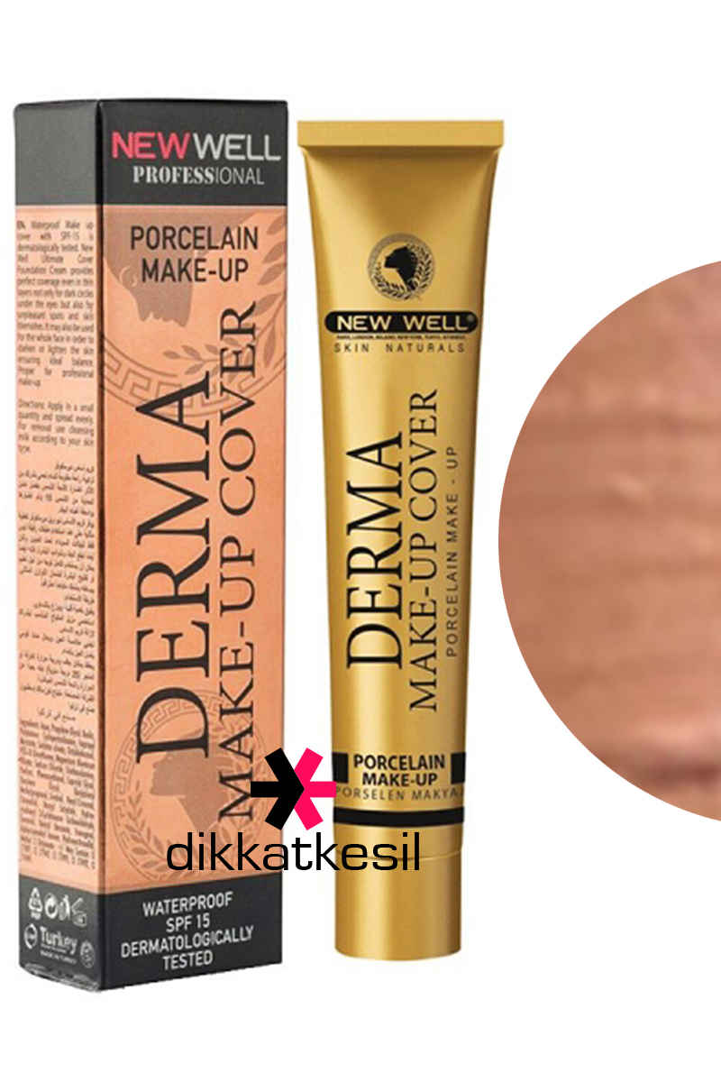 New%20Well%20Derma%20Makeup%20Cover%20Yoğun%20Kapatıcı%20Porselen%20Fondöten%20(Nickel%20Rengi%20No%2006)