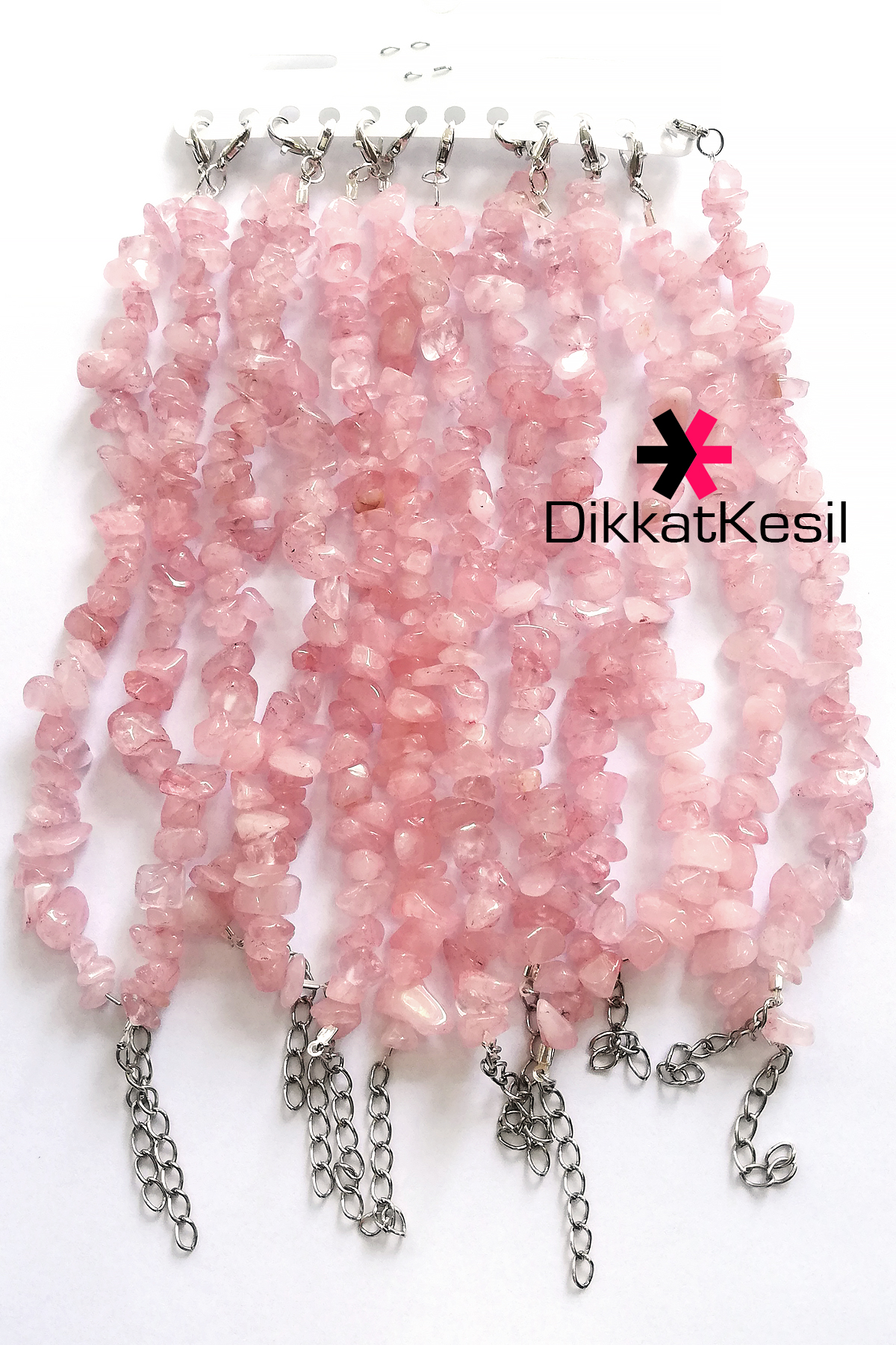 Pembe%20Kuvars%20Doğal%20Taş%20Toptan%20Bileklik,%20Pembe%20Kırık%20Taş%20Bileklik%20-%2012%20Adet