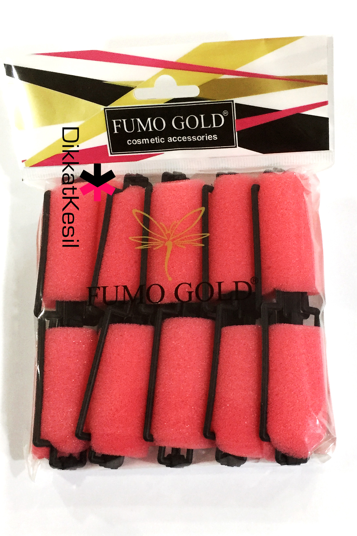 Fumo%20Gold%20Sünger%20Bigudi,%20Saç%20Bigudisi%20Süngerli%20Pembe%2010%20Lu