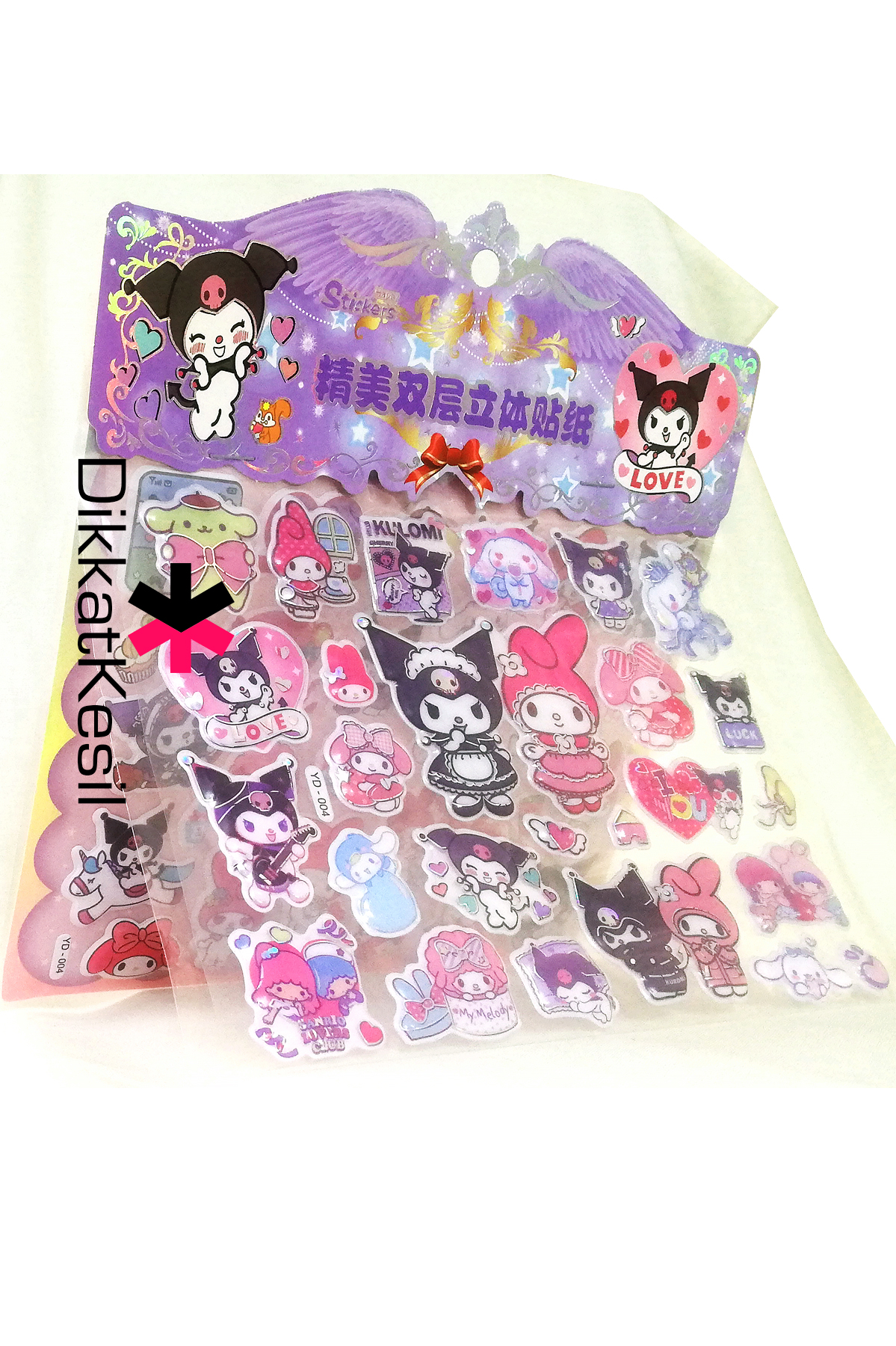 Kuromi%20Melody%20Sticker,%20İki%20Sayfa%20Kabartmalı%20Sticker%20Set%2048%20li