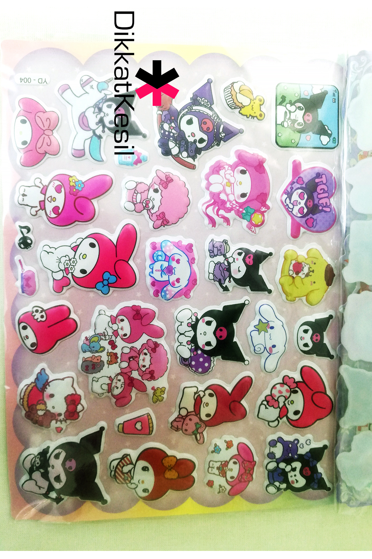 Kuromi%20Melody%20Sticker,%20İki%20Sayfa%20Kabartmalı%20Sticker%20Set%2048%20li