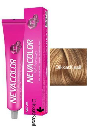 Nevacolor 8 Açık Kumral Renk Premium Kalıcı Krem Saç Boyası Tüp 50 ml, (Neva Color 8 Numara)