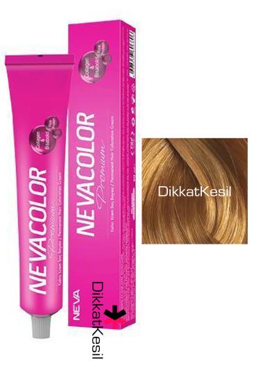 Nevacolor 8.3 Altın Sarısı Renk Premium Kalıcı Krem Saç Boyası Tüp 50 ml, (Neva Color 8.3 Numara)