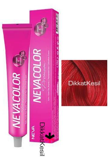 Nevacolor 8.66 Nar Kızılı Renk Premium Kalıcı Krem Saç Boyası Tüp 50 ml, (Neva Color 8.66 Numara)