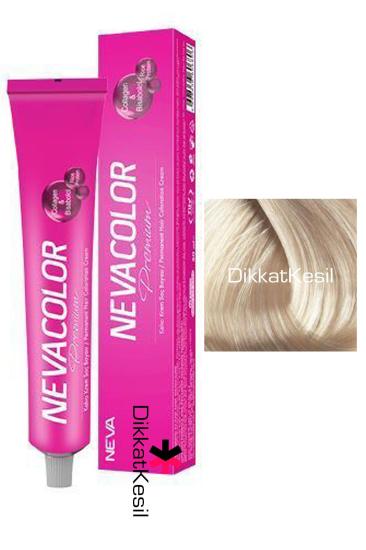 Nevacolor 12.01 Yoğun Küllü Süper Açıcı Renk Premium Kalıcı Krem Saç Boyası Tüp 50 ml, (Neva Color 12.01 Numara)