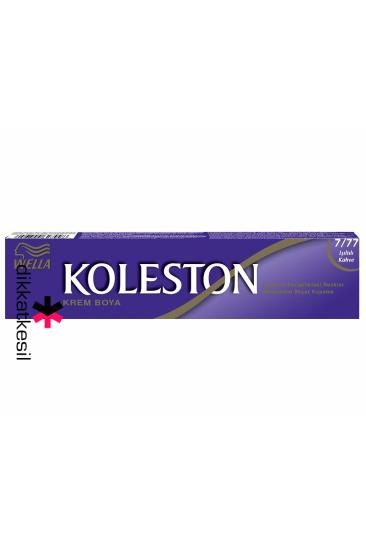 Koleston 7.77 Işıltılı Kahve Renk Krem Saç Boyası Tüp 50 ml, (Wella Koleston 7/77 Numara)