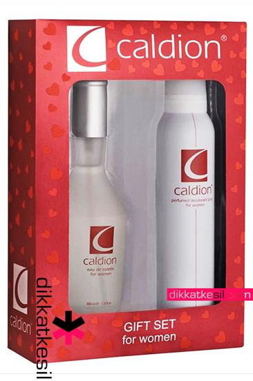 Caldion Kadın Parfüm Seti Edt 100 ml ve Deodorant 150 ml Classic (Beyaz)