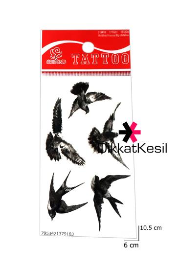 Kartal Dövmesi Küçük, Siyah Beyaz Kartal Geçici Dövme, (Temporary Tattoo Sticker)