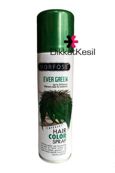 Morfose Ever Green Renkli Saç Spreyi, Yeşil Geçici Saç Boyası 150 ml