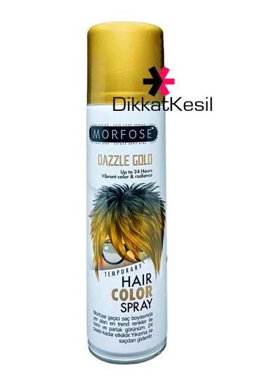 Morfose Dazzle Gold Renkli Saç Spreyi, Altın Sarı Geçici Saç Boyası 150 ml