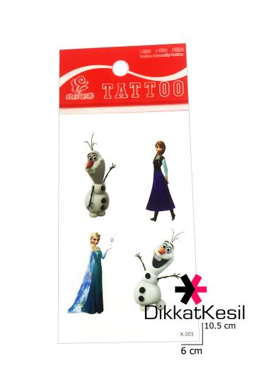 Elsa Dövmesi, Anna ve Olaf Çocuk Geçici Dövme, (Temporary Tattoo)