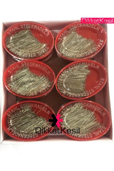 Çelik Toplu İğne Toptan 34 mm 25 gram, (Terzi Toplu İğnesi) - 12 Adet