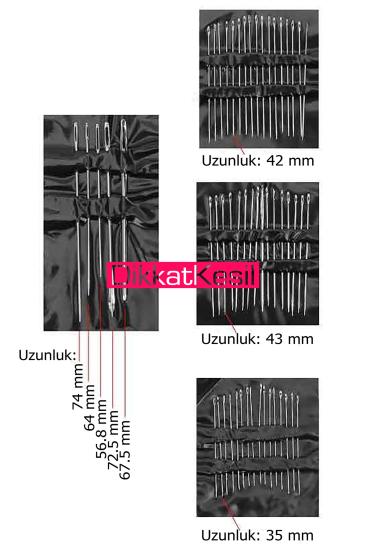 Dikiş İğnesi Seti, 55 Adet El İğnesi