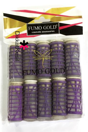 Fumo Gold Kaynatmalı Bigudi, Isıtmalı Saç Bigudisi Mor 10 Lu