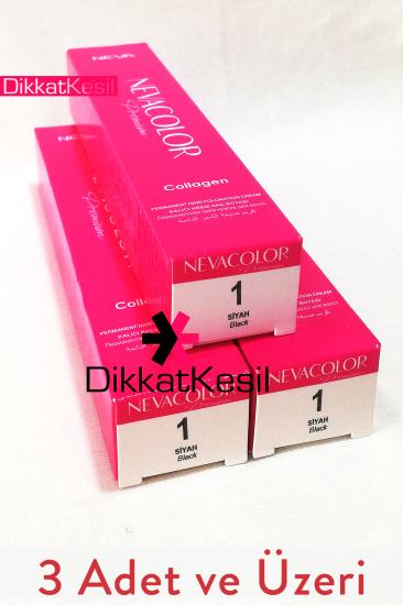 Nevacolor 1 Siyah Renk Premium Kalıcı Krem Saç Boyası Tüp 50 ml - 3 Adet ve Üzeri Satın Al